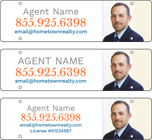 Agent Photo Sign Rider, 6h x 22w, PVC